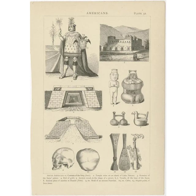 Johann Heck and Daniel Brinton, Illustrations of Various Scenes, Figures and Objects of South America, 1886, Prints, Set of 10 For Sale - Image 3 of 12