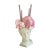 Shell-Encrusted Bust in Farrow & Ball “Blue Gray” With Candle Holders For Sale