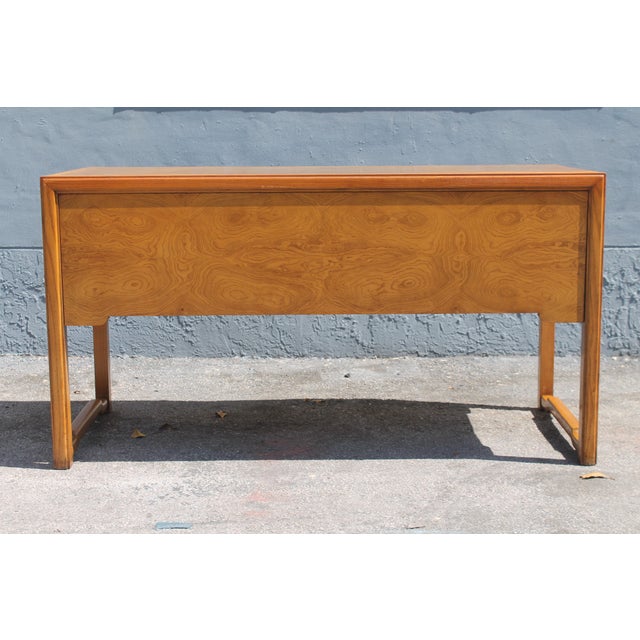 Thomasville MidCentury Modern Exotic Burl Wood Writing Desk Chairish