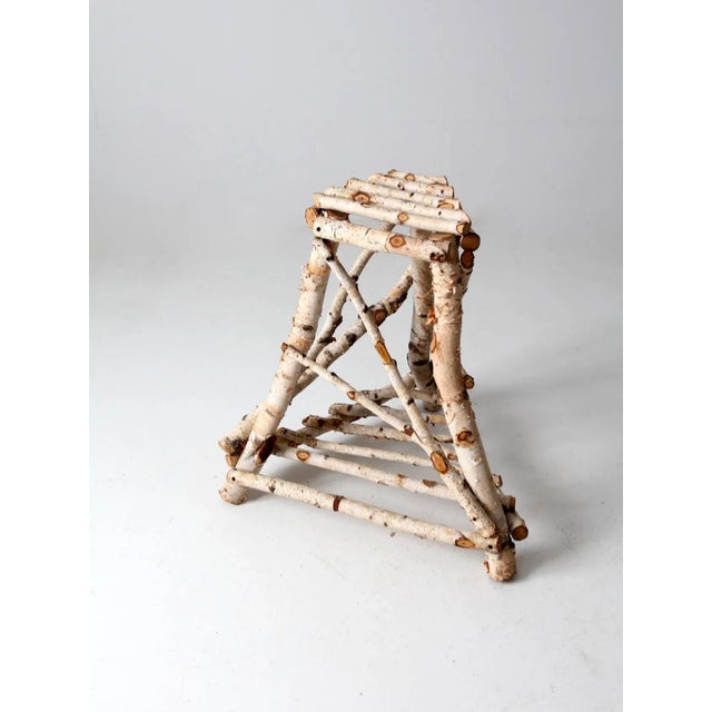 Mid 20th Century Vintage Birch Bark Table For Sale - Image 5 of 12