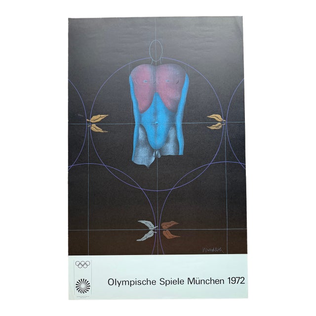 Paul Wunderlich (1927–2010), Olympische Spiele München, 1972, Vintage Olympic Poster, Printed in Germany For Sale