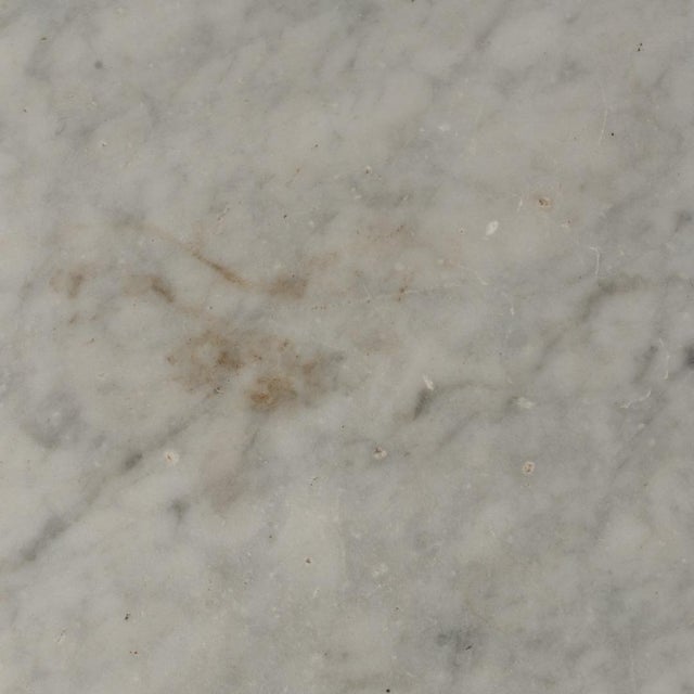 Oval Victorian Walnut Marble Top Table For Sale - Image 6 of 17