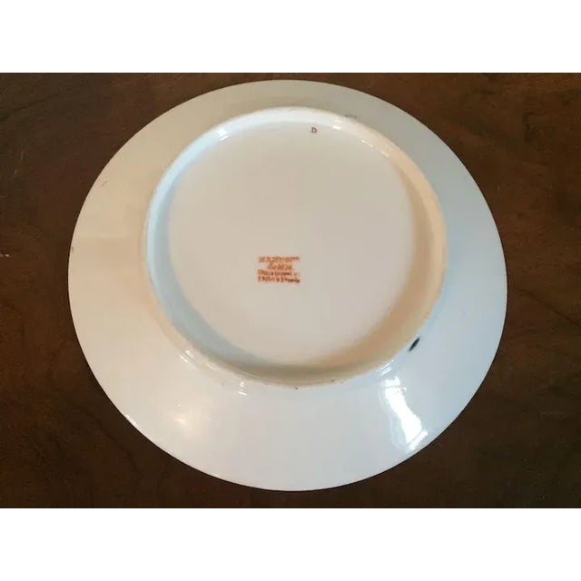 Set 6 antique 19th c. Paris porcelain Dihl plates decorated in cornflower sprig. Each measures 8 5/8" diameter. Marked on...