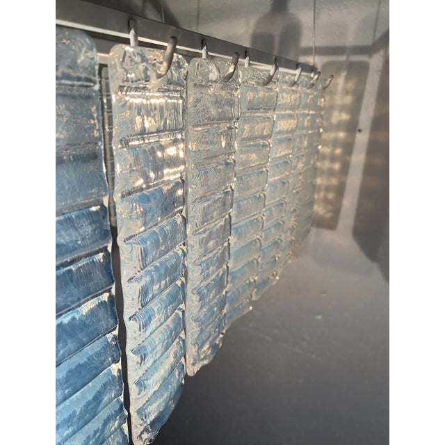 Contemporary Murano Glass Sputnik Opalino Italian Handmade Chandelier For Sale - Image 3 of 12