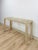 Vintage Console Table Lightwash Pencil Reed Glass Top Coastal Boho MCM For Sale - Image 10 of 10
