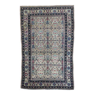 Late 18th Century Antique Persian Tehran Rug 4'3'' x 6'9'' For Sale