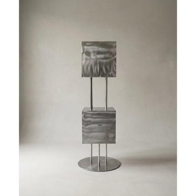 Rubik Module 1 Vertical Structure in Stainless Steel by Metalmorphosis Studio For Sale - Image 6 of 8