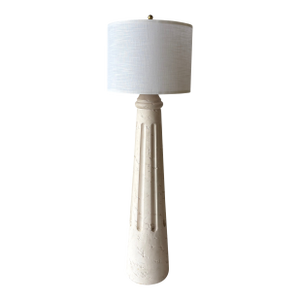 Vintage Greek Column Style Floor Lamp in Textured Plaster Finish