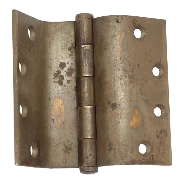 Vintage 5.125 X 4.5 Wavy Offset Steel Stanley Door Hinge For Sale