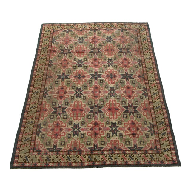 1900 Turkish Geometric Design Rug 6'7''x 10' For Sale