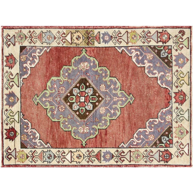 Textile 1960s Turkish Oushak Rug For Sale - Image 7 of 7