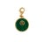 Diamond Tree of Life Nature Floral Flower Green Malachite Medallion Charm 18K Yellow Gold Necklace Pave Pendant * 18K...