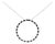 .925 Sterling Silver 3.0 Cttw Alternating Black and White Diamond Open Hoop Circle Pendant Necklace (H-I Color, I3 Clarity) - 18" Inches For Sale
