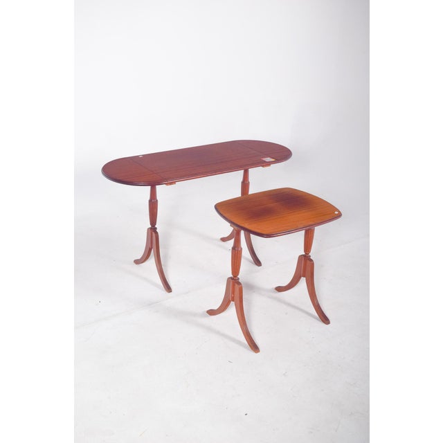 Wood English Wood Nesting Tables, 1890s, Set of 2 For Sale - Image 7 of 11