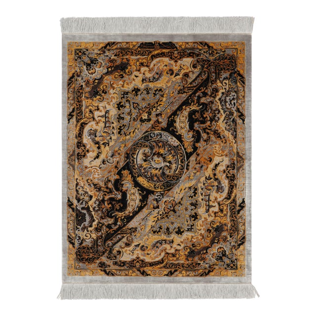 Rug & Kilim’s Modern Rug With Polychromatic Medallion “Love Bird” For Sale