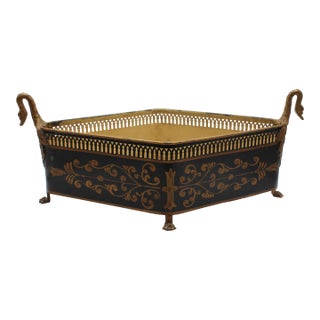 Circa 1930-50 French Tole Jardiniere in Empire Taste For Sale