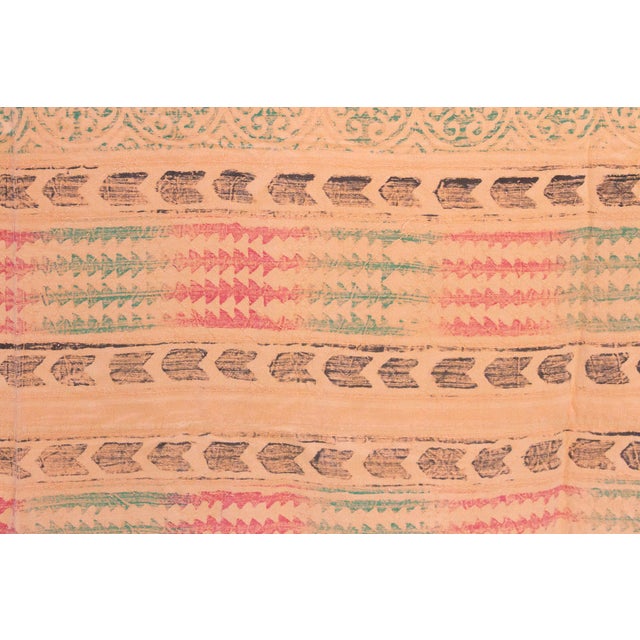 1990s Moorish Mosaic Indian Block Print Bedcover For Sale - Image 5 of 8