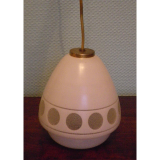 Space Age Pendant Light in Frosted Opaque Glass, 1970s For Sale - Image 12 of 12