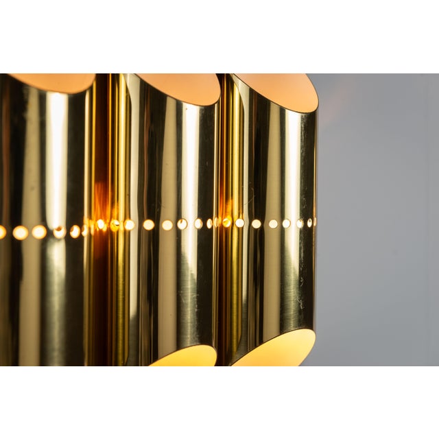 Triple Cylindrical Wall Lamps in Brass with Perforated Shades, 1970s, Set of 2 For Sale - Image 12 of 14