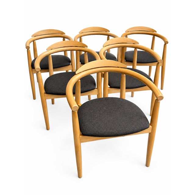 2000 - 2009 Vintage Danish Beech Dining Chairs by Hans Thyge Raunkjær & Karen Kjærgaard, Set of 6 For Sale - Image 5 of 5