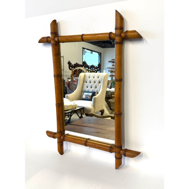 Classic vintage faux bamboo mirror, 1930s France, which I always grab when I find them because they are so classic and...