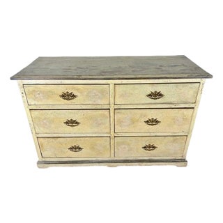 19th C. Gustavian Style Chest of Drawers W/ Brass Hardware For Sale