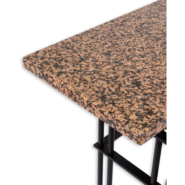 Metal Vintage Marble & Bronze Console Table Attributed to Jean-Michel Wilmotte For Sale - Image 7 of 7