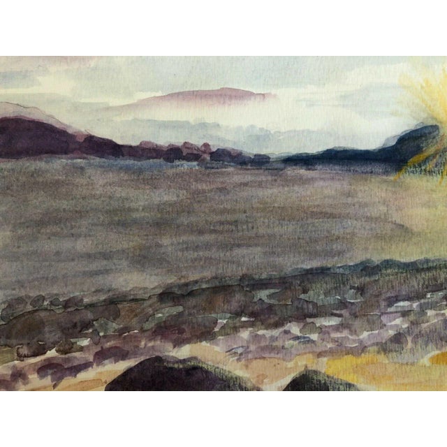 Seascape Watercolor For Sale In New York - Image 6 of 12