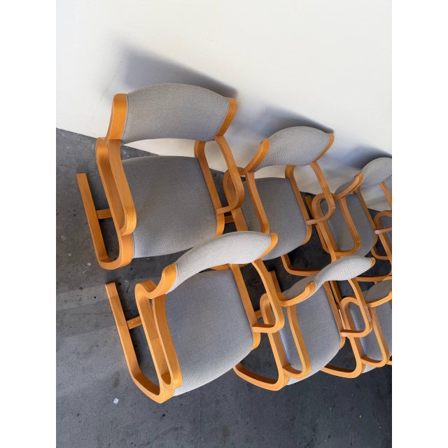 Gray Set of 8 Danish Mid Century Modern Dining Chairs Magnus Olesen 1970s For Sale - Image 8 of 10