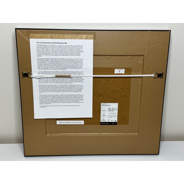 British Masterpiece Low Fell, From Lanthwaite Hill Original Pen-and-Ink Landscape Drawing Lake District, Cumbria Signed by Alfred Wainwright For Sale - Image 4 of 12