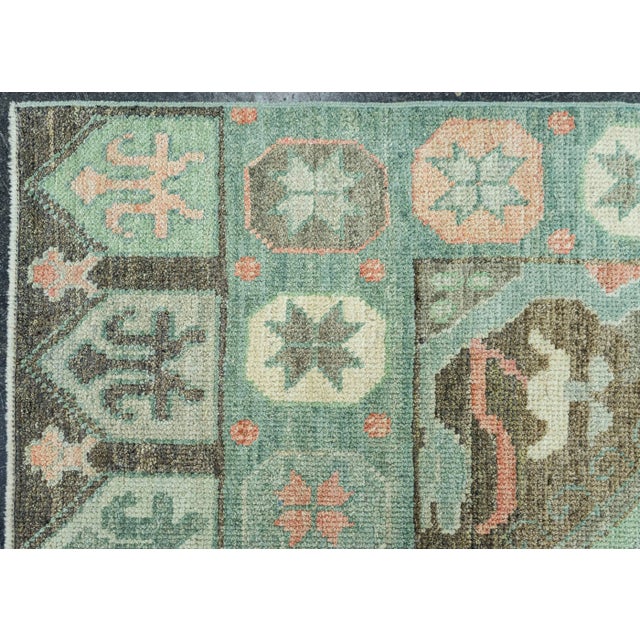 Turkish Oushak Rug 3'9"x 6'4" #20083 For Sale - Image 4 of 8