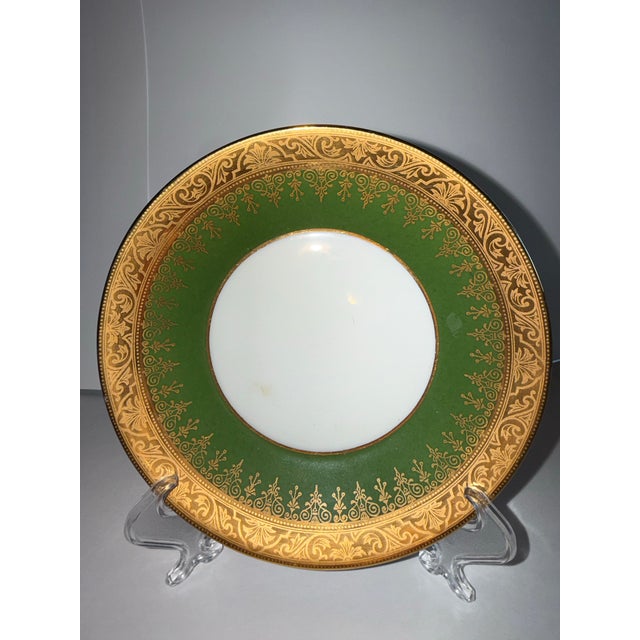 Ch. Field Haviland. A complete and magnificent formal service for twelve in the most imperious of colorways — deep forest...