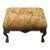 Antique Wood and Tapestry Fabric Footstool For Sale