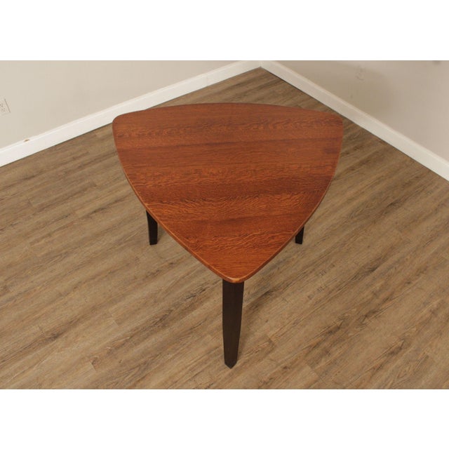 Custom Quality Modern Guitar Pick Oak Counter Height Dining Table For Sale - Image 11 of 18