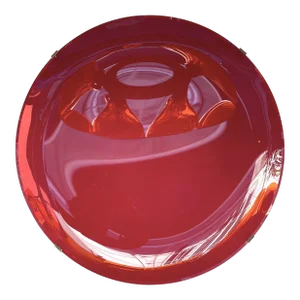 Large Contemporary Curve Concave Pink Mat Mirror. Italy