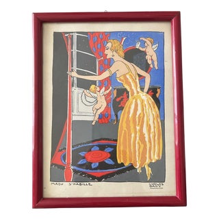 Carlos Bady, Mado Gets Dressed, 1932, Stencil For Sale