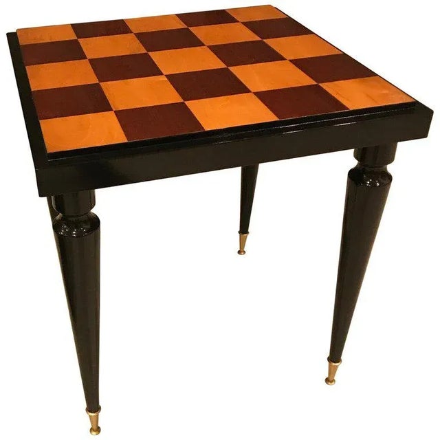 1940s French Art Deco Ebony Game Table or Centre Table For Sale - Image 11 of 11