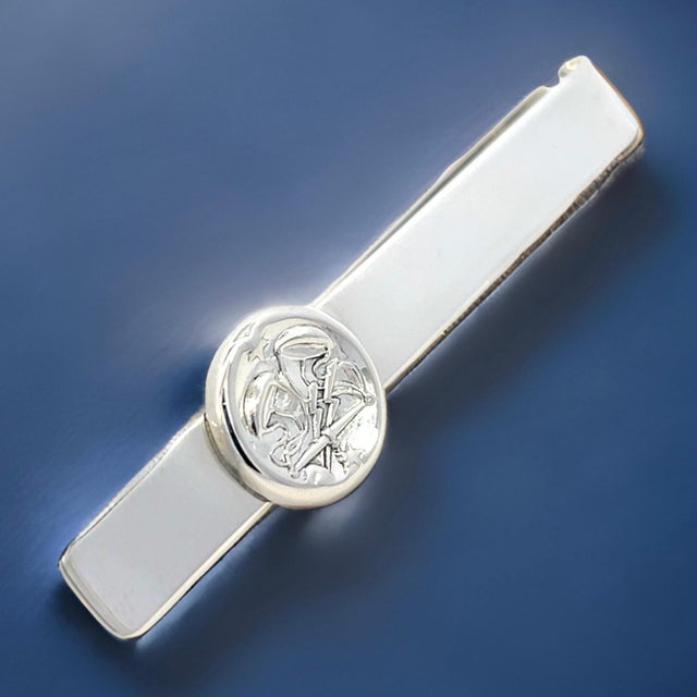 1990s Georg Jensen Estate Money Clip Tie Clip Silver For Sale - Image 11 of 14