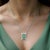 Natural Emerald Diamond Necklace 18" 14k Gold 6.04 TCW Certified For Sale - Image 4 of 12