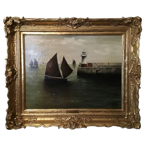 F. Wood Painting, Signed and Dated 1907
