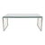 1980s Hollywood Regency Nickel-Plated Lattice Coffee Table With Glass Top For Sale