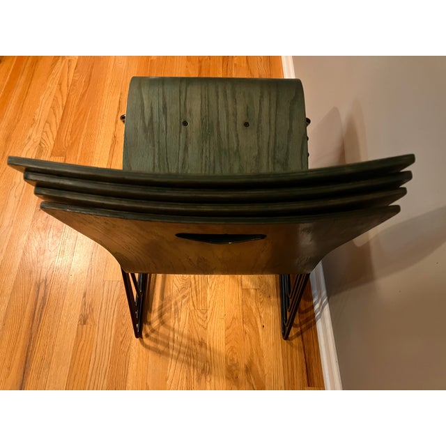 Vintage Worden Bent Plywood Stackable Chairs - Set of 4 For Sale - Image 9 of 10