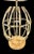 Vintage Metal Faux Bamboo Cage Regency Style Table Lamp For Sale - Image 9 of 10
