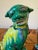 Green Pair of Vintage Colorful Small Chinese Porcelain Foo Dogs For Sale - Image 8 of 9