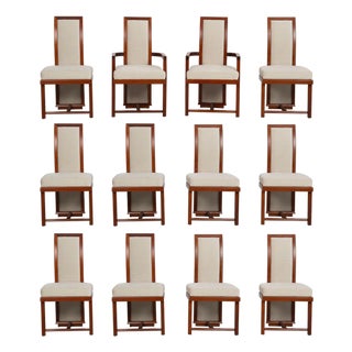 1950s Frank Lloyd Wright for Henredon Set of Twelve Taliesin Dining Chairs For Sale