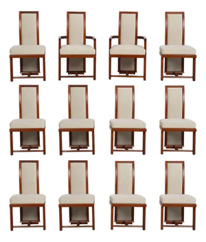 1950s Frank Lloyd Wright for Henredon Set of Twelve Taliesin Dining Chairs