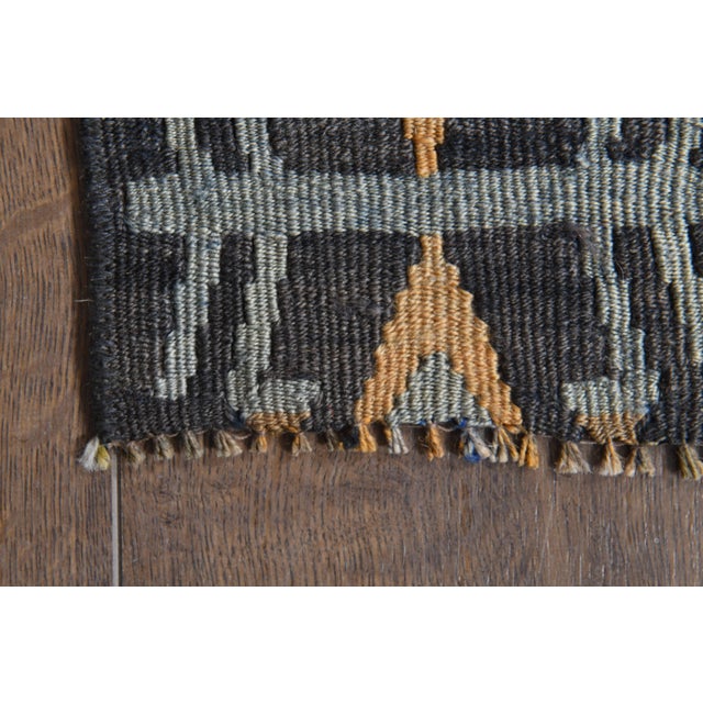 1970s Vintage Handmade Wool Cotton Red Runner Rug For Sale - Image 4 of 11