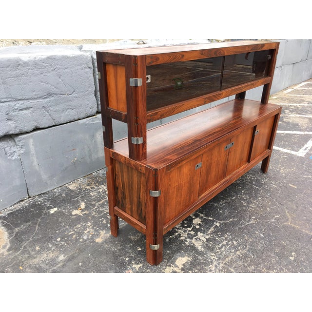 Brown 1960s Mid-Century Modern Rosewood Credenza For Sale - Image 8 of 13