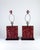 Red 1990s Tanner Kenzie Red Resin Table Lamps With Black Velvet Shades - Pair For Sale - Image 8 of 8