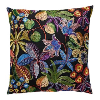 The House of Scalamandré Greenhouse Pillow, Night Shade For Sale